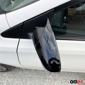Toyota Corolla Mirror Cover - Omac - Bat Model - Gloss Piano Black - '14-'19